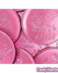 Fort Knox It's a Girl Foiled Milk Chocolate 4-Inch Medallions: 20-Piece Box - Candy Warehouse