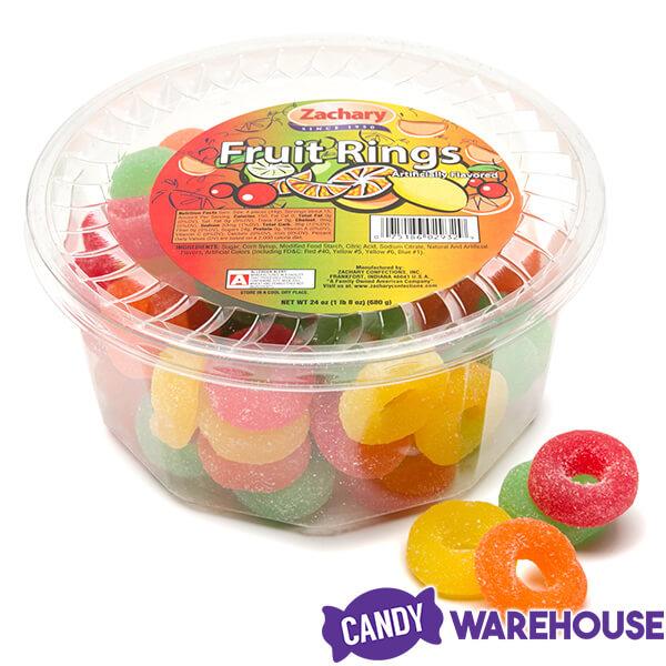 Fruit Rings Jelly Candy: 24-Ounce Tub - Candy Warehouse