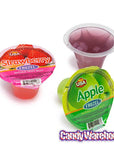 Fruzel Assorted Natural Fruit Jelly Candy Cups: 36-Piece Jar