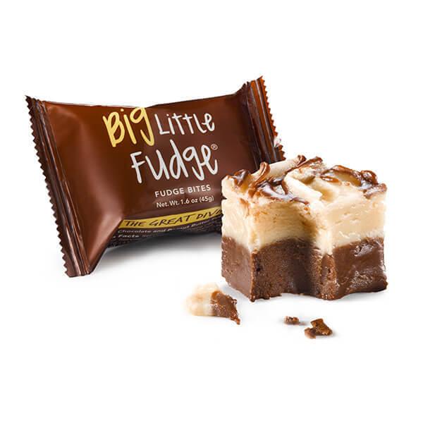 Fudge Bites - Chocolate and Peanut Butter: 12-Piece Display - Candy Warehouse