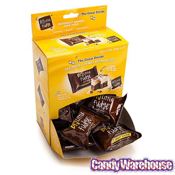 Fudge Bites - Chocolate and Peanut Butter: 12-Piece Display - Candy Warehouse