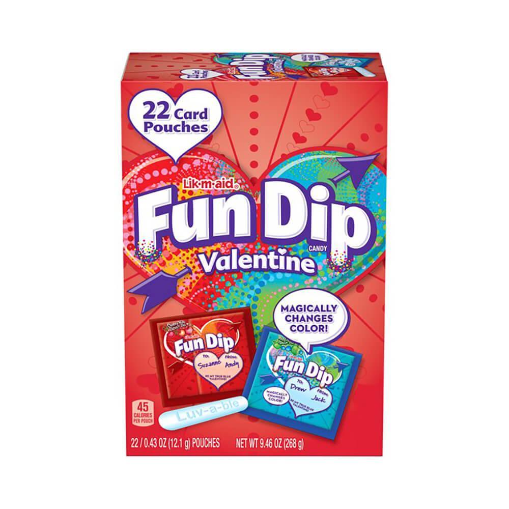 Fun Dip Valentine Candy and Card Kits: 22-Piece Box - Candy Warehouse