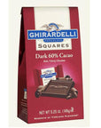 Ghirardelli 60% Dark Chocolate Squares 5-Ounce Bags: 6-Piece Box