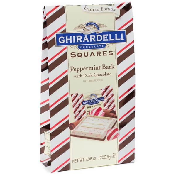 Ghirardelli Dark Chocolate Peppermint Squares: 7-Ounce Bag - Candy Warehouse