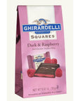 Ghirardelli Dark Chocolate Squares with Raspberry Filling 5-Ounce Bags: 6-Piece Box