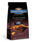 Ghirardelli Intense Dark Chocolate Sea Salt Soiree Squares 4-Ounce Bags: 6-Piece Box