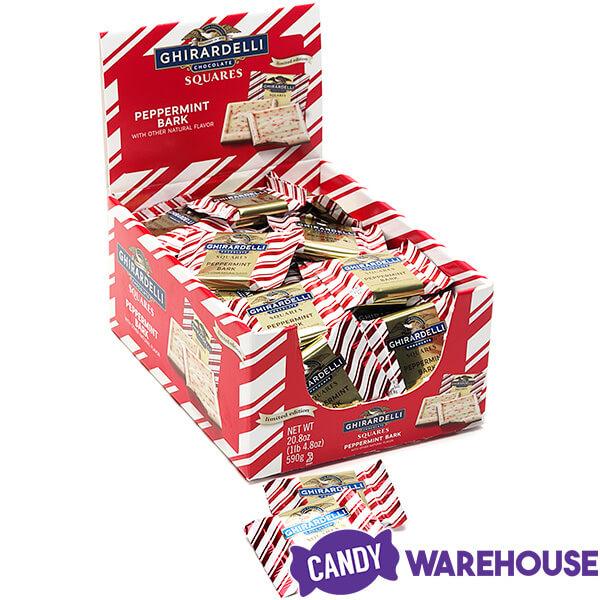 Ghirardelli Peppermint Bark Squares: 50-Piece Box - Candy Warehouse