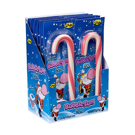 Giant Bubble Gum Candy Canes: 12-Piece Box | Candy Warehouse