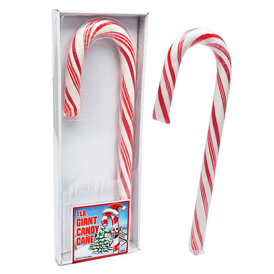 Giant Candy Cane: 1-Pound Peppermint Big Candy Cane | Candy Warehouse