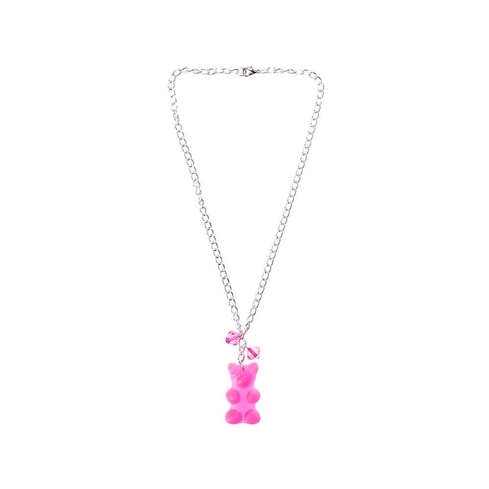 Giant Gummy Bear Necklace - Pink - Candy Warehouse