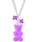 Giant Gummy Bear Necklace - Purple