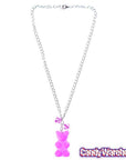 Giant Gummy Bear Necklace - Purple