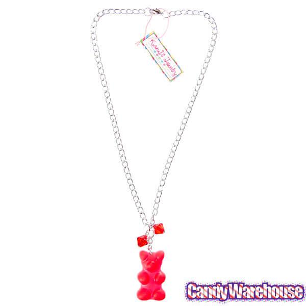 Giant Gummy Bear Necklace - Red - Candy Warehouse