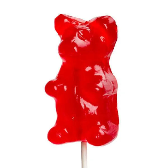 Giant Gummy Bear on a Stick - Cherry | Candy Warehouse