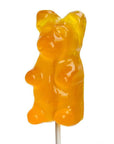 Giant Gummy Bear on a Stick - Lemon - Candy Warehouse