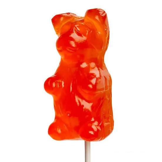 Giant Gummy Bear on a Stick - Orange | Candy Warehouse