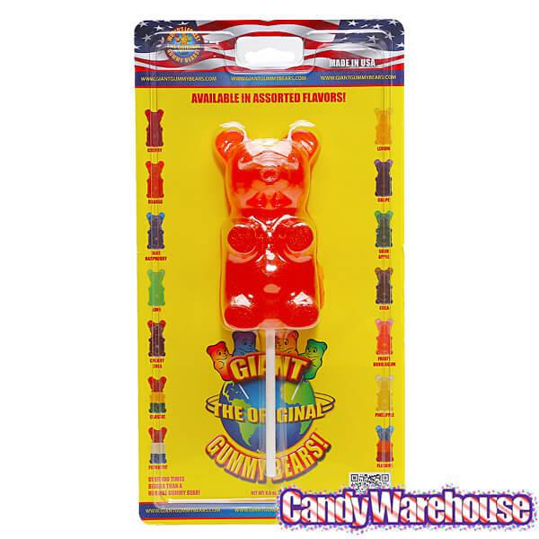 Giant Gummy Bear On A Stick - Orange – Candy Warehouse