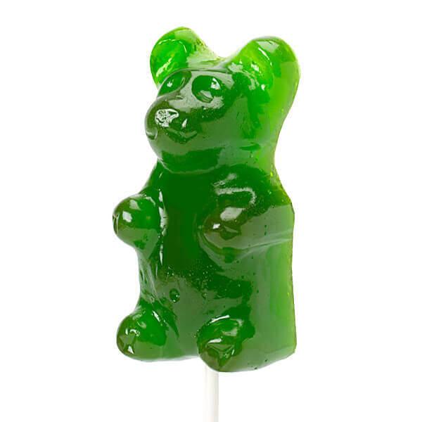 Giant Gummy Bear on a Stick - Sour Apple - Candy Warehouse