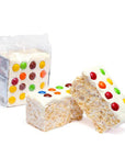 Giant Rice Crispy Treats - Chocolate Candy Buttons: 6-Piece Box - Candy Warehouse