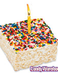 Giant Rice Crispy Treats - Happy Birthday Rainbow Sprinkles: 6-Piece Box