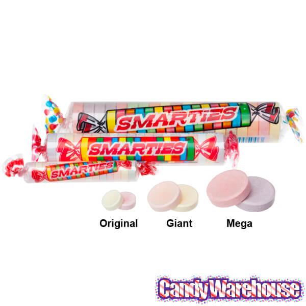 Giant Smarties Candy Rolls: 36-Piece Box - Candy Warehouse