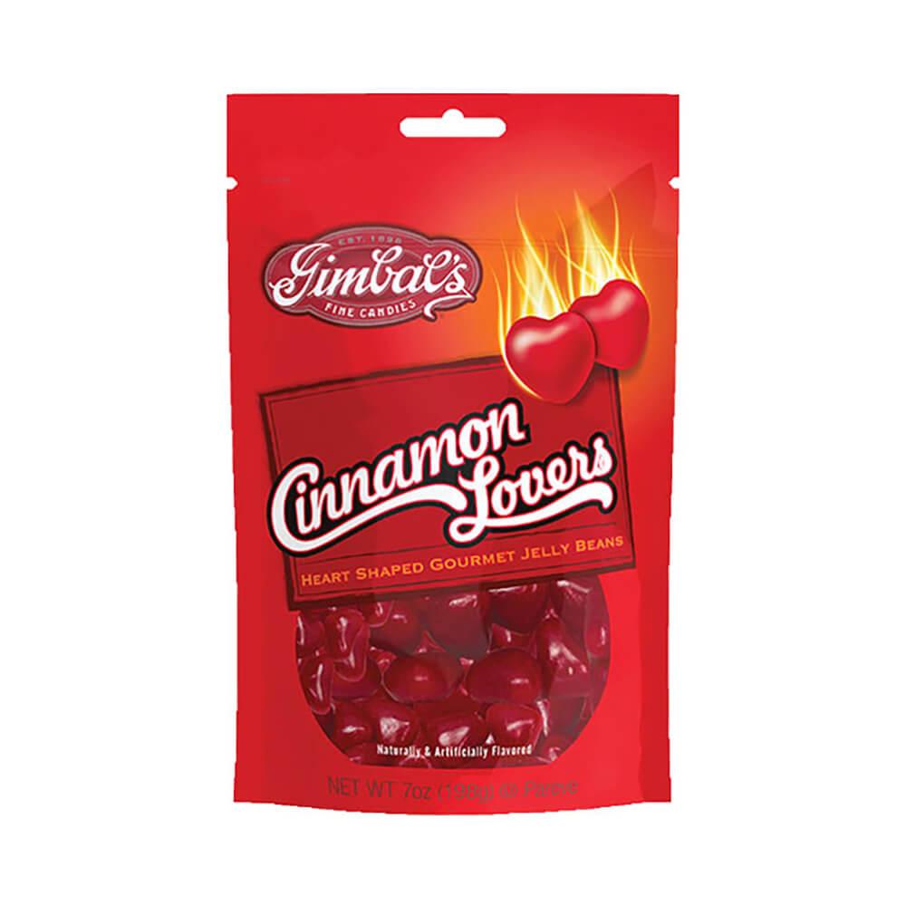 Gimbal's Cinnamon Lovers Candy Hearts: 7-Ounce Bag - Candy Warehouse