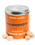 Ginger Drops Hard Candy: 10-Ounce Tin - Candy Warehouse