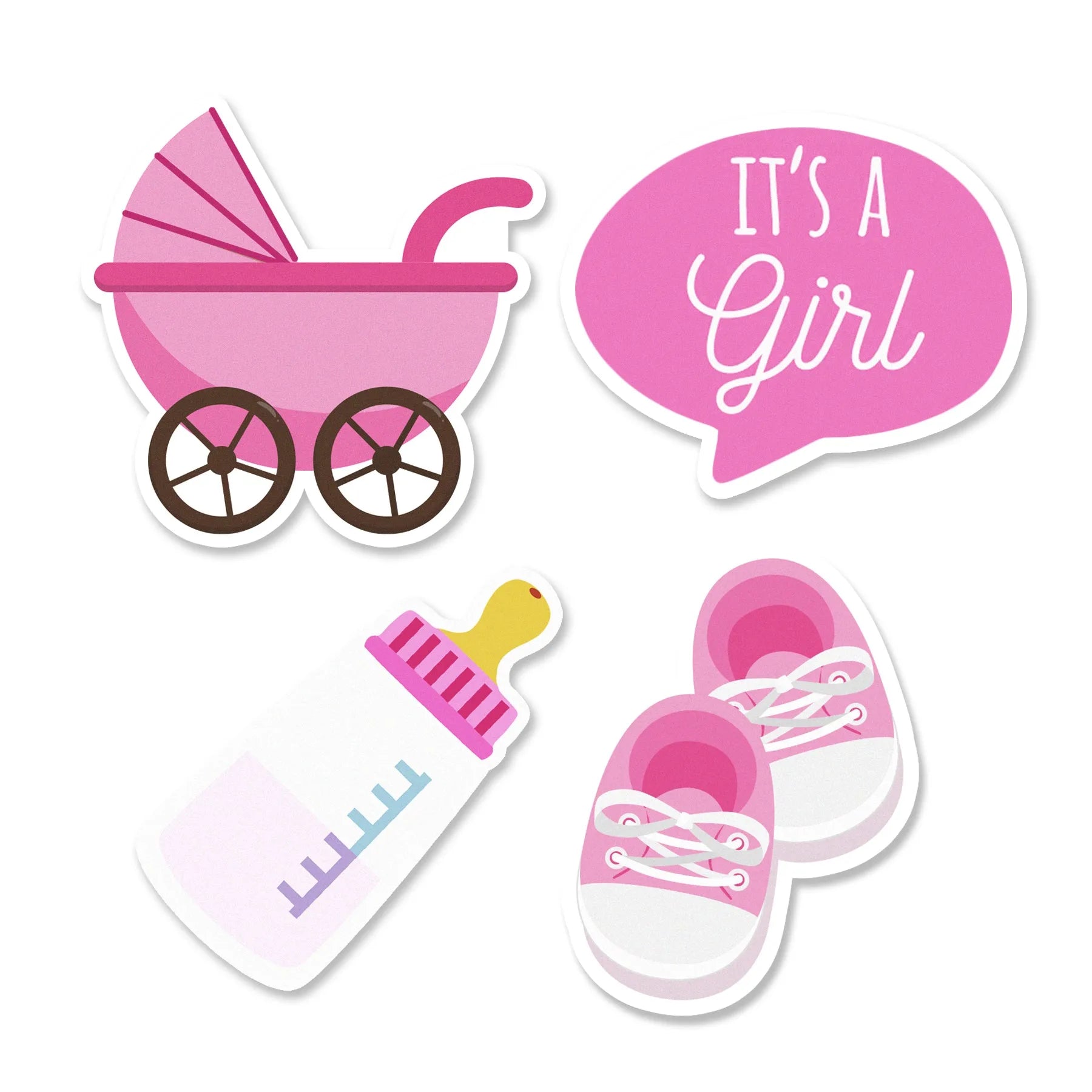 Sprinkle Pop Baby Shower (Girl) Edible Cupcake Toppers