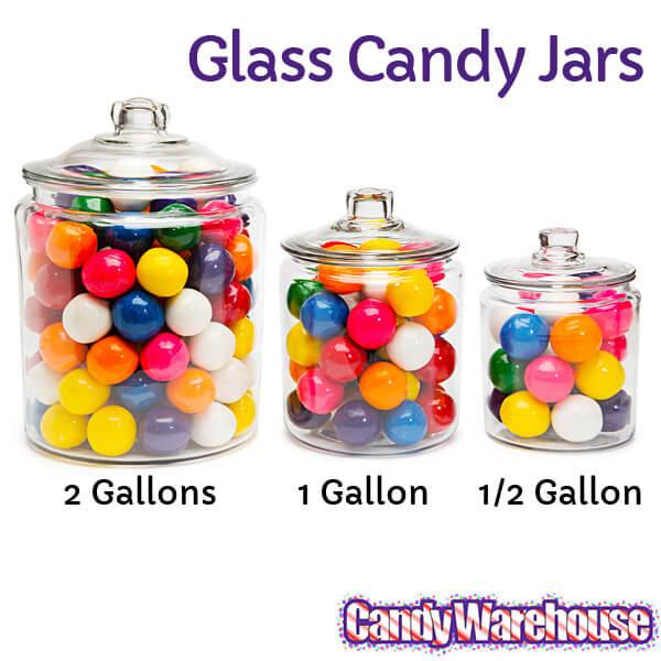 Glass Candy Jar - 1/2 Gallon - Candy Warehouse