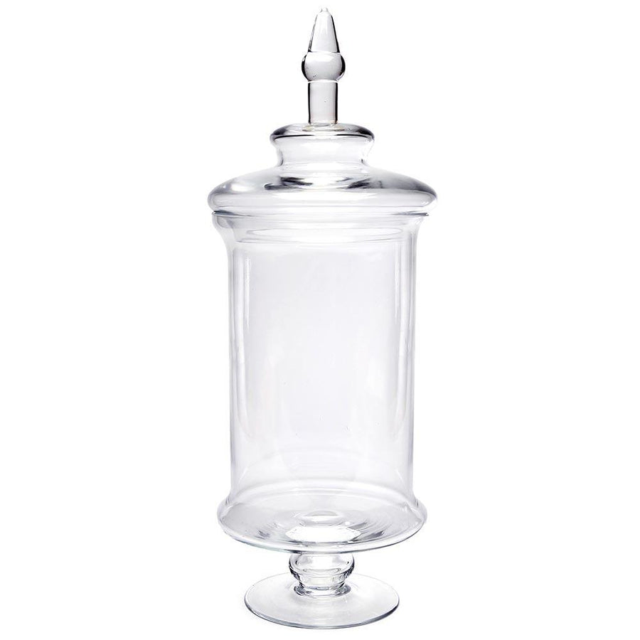 Mantello Clear Apothecary Jars With Lids Decorative Glass Candy Jar  Containers - Set of 3 