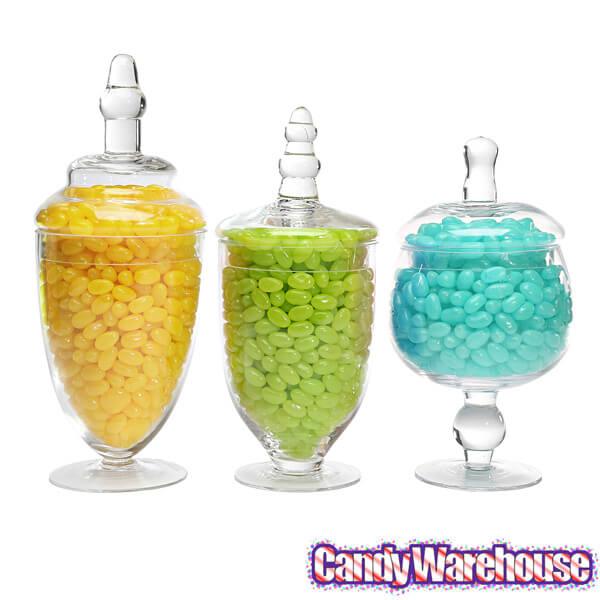 Glass Candy Jars with Lids - 6-Inch: 3-Piece Set - Candy Warehouse