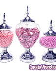 Glass Candy Jars with Silver Lids: 3-Piece Set