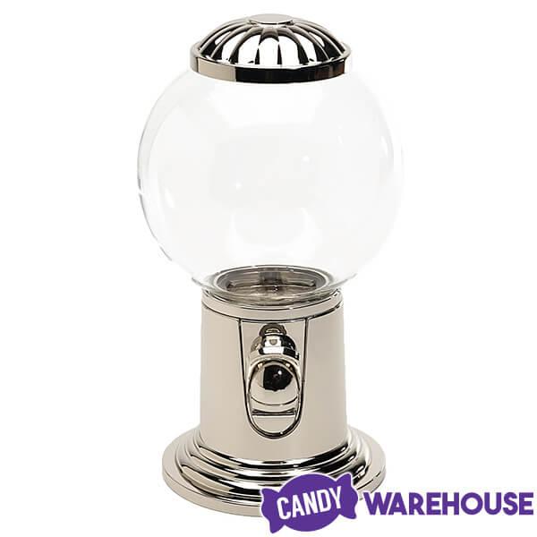 Glass Globe Gumball Machine and Candy Dispenser with Silver Top - Candy Warehouse