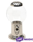 Glass Globe Gumball Machine and Candy Dispenser with Silver Top - Candy Warehouse