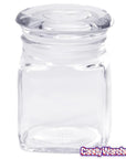 Glass Mini Square 4-Ounce Candy Jar with Lid