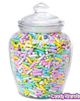 Glass Optic 60-Ounce Candy Jar with Glass Lid - Candy Warehouse