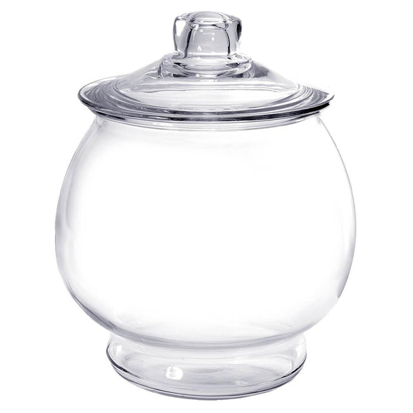 Glass Round Candy Jar with Lid 1-Gallon Size • Oh! Nuts®