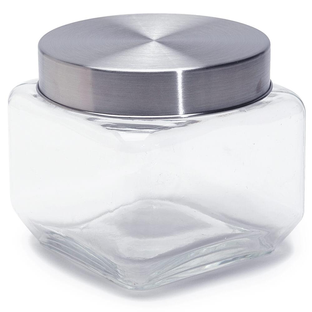 Glass Square Candy Jar with Lid - Small - Candy Warehouse