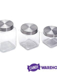 Glass Square Candy Jar with Lid - Small - Candy Warehouse