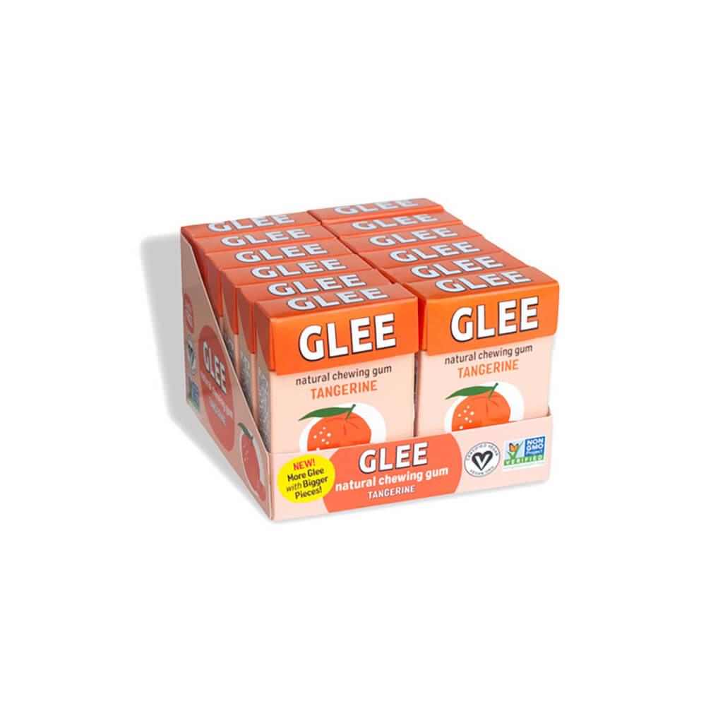 Glee All Natural Tangerine Gum Packs: 12-Piece Box - Candy Warehouse