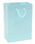 Glossy Candy Bags with Handles - Caribbean Blue: 12-Piece Pack - Candy Warehouse