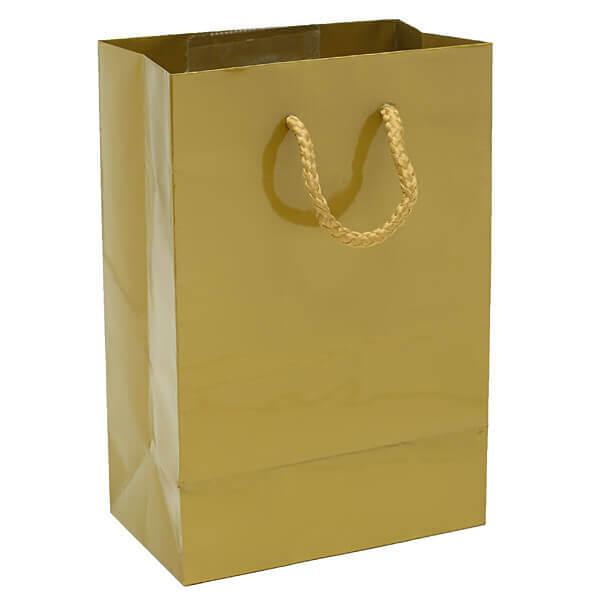 Glossy Candy Bags with Handles - Gold: 12-Piece Pack – Candy Warehouse