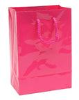 Glossy Candy Bags with Handles - Hot Pink: 12-Piece Pack - Candy Warehouse