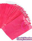 Glossy Candy Bags with Handles - Hot Pink: 12-Piece Pack - Candy Warehouse