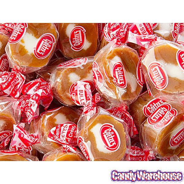 Goetze&#39;s Caramel Creams Bulls Eyes Candy: 3LB Box - Candy Warehouse