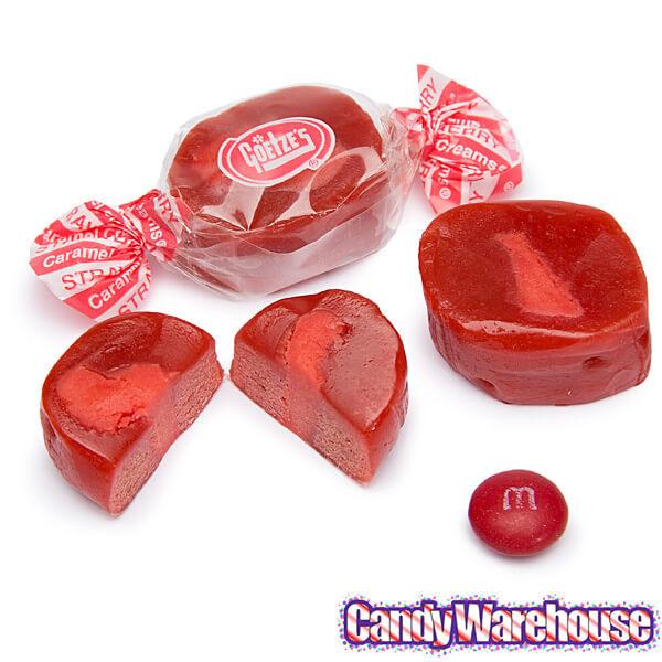 Goetze's Strawberry Caramel Creams Candy: 5LB Bag - Candy Warehouse