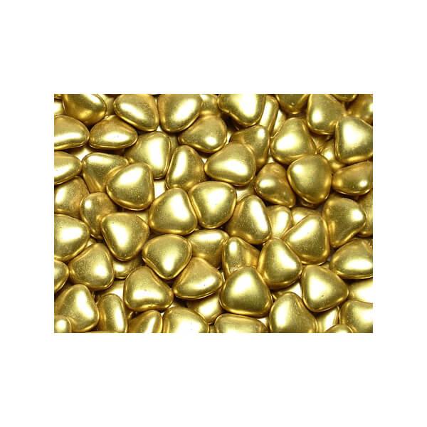 Gold Amorini Chocolate Hearts: 1LB Bag - Candy Warehouse