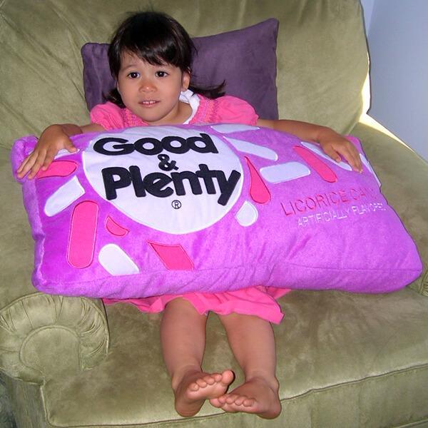 Good & Plenty Licorice Big Plush Candy Pillow - Candy Warehouse