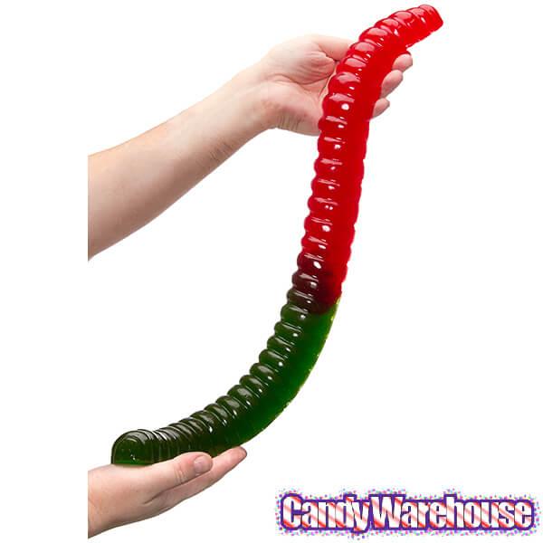 Green & Red 2-Foot-Long Giant Gummy Worm - Candy Warehouse