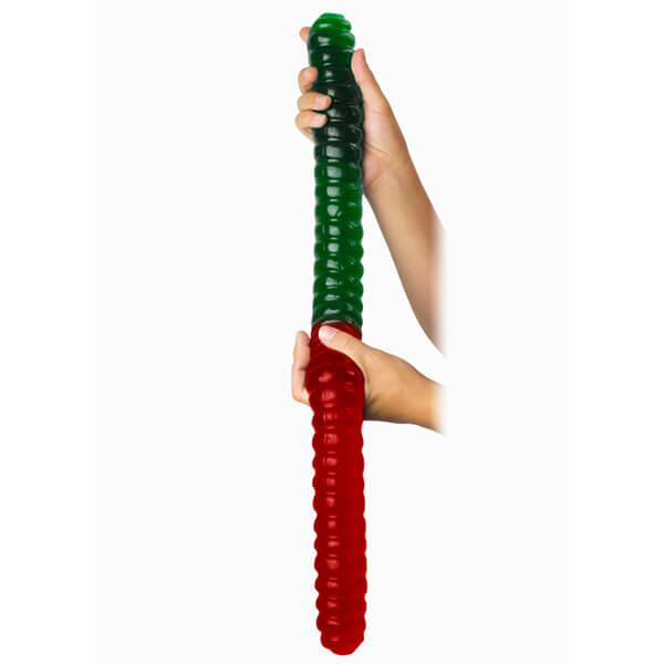 Green & Red 2-Foot-Long Giant Gummy Worm - Candy Warehouse